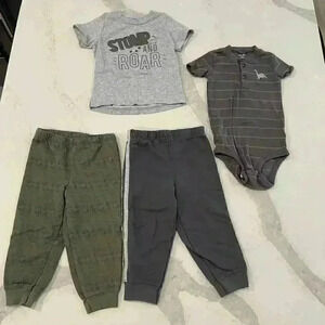 Boy’s Simple Joys by Carter Dinosaur Set of 24 Month Clothing - 2 Pants/2 Shirts